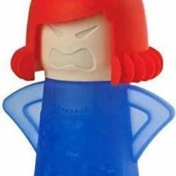 Doodadeals® | Magnetron Reiniger | Angry Mama | Microgolfovens Reiniger | Magnetron Schoonmaken Poppetje | Magnetronreiniger | Blauw / Rood