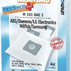 CleanBag Stofzuigerzakken 4 Stuks - Geschikt Voor AEG Deawoo LG Nilfisk Samsung - Type Gr 50 SB90 VP78 TB36 VM54 VM77 VP95B - Inclusief 1 Filter - Alternatief 12 CleanBag Stofzuigerzakken 4 Stuks - Geschikt Voor AEG Deawoo LG Nilfisk Samsung - Type Gr 50 SB90 VP78 TB36 VM54 VM77 VP95B - Inclusief 1 Filter - Alternatief -Lesser & Pavey-winkel 550x770 1