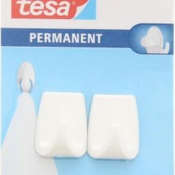 Blokstore Tesa Ophanghaken - Permanent 2 Stuks Vierkant - Bevestig Zonder Te Boren