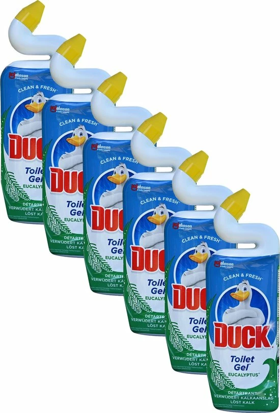 W.C. Eend 6x Duck (WC Eend) Toiletreiniger Eucalyptus - Verwijdert Kalkaanslag - 6x 750ml - WC Reiniger 3 W.C. Eend 6x Duck (WC Eend) Toiletreiniger Eucalyptus - Verwijdert Kalkaanslag - 6x 750ml - WC Reiniger