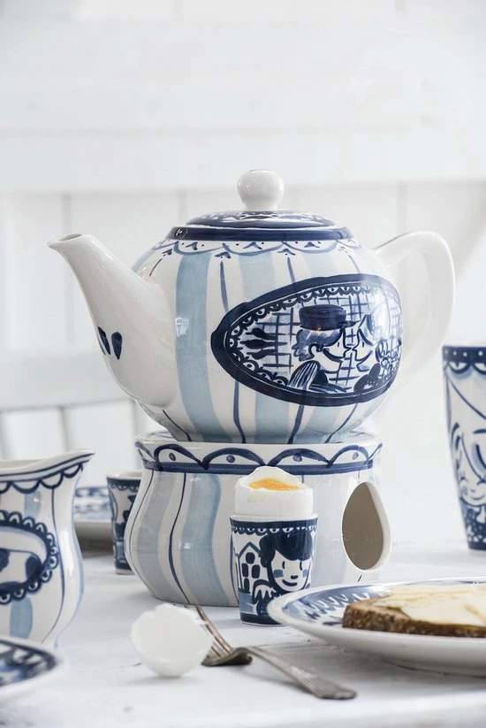 Blond Amsterdam Delfts Blond Voorraadpot - Vierkant - Klein - Ø 16 Cm 7 Blond Amsterdam Delfts Blond Voorraadpot - Vierkant - Klein - Ø 16 Cm - Afbeelding 5