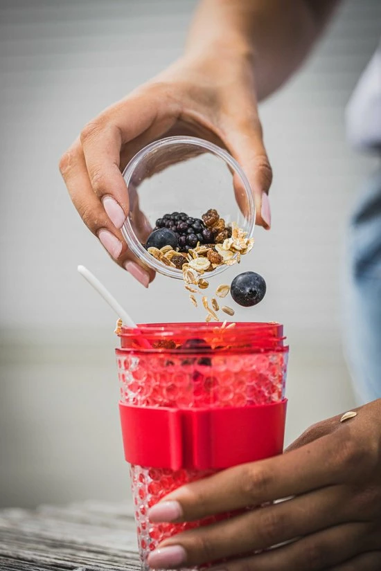 Sareva Muesli Beker Yoghurt 2 Go Rood Met Lepel 7 Sareva Muesli Beker Yoghurt 2 Go Rood Met Lepel - Afbeelding 5